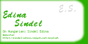 edina sindel business card